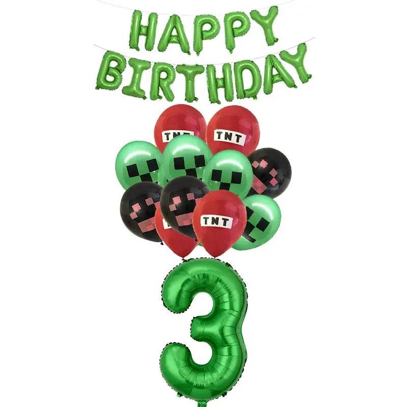 Décorations d'anniversaire - Minecraft - Blocs & Idées