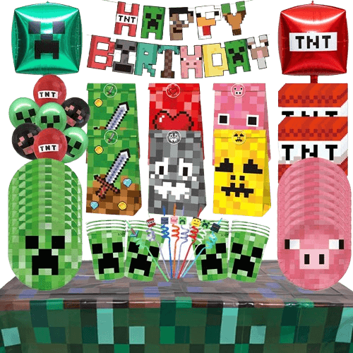 Décorations d'anniversaire - Minecraft - Blocs & Idées