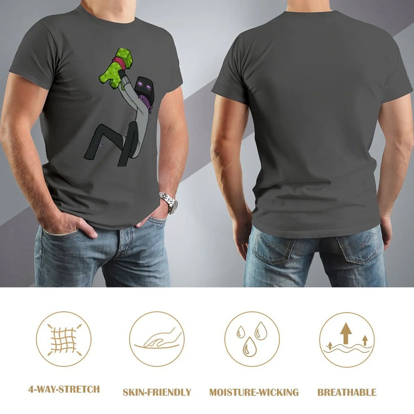 T-Shirt Enderman et Creeper - Minecraft