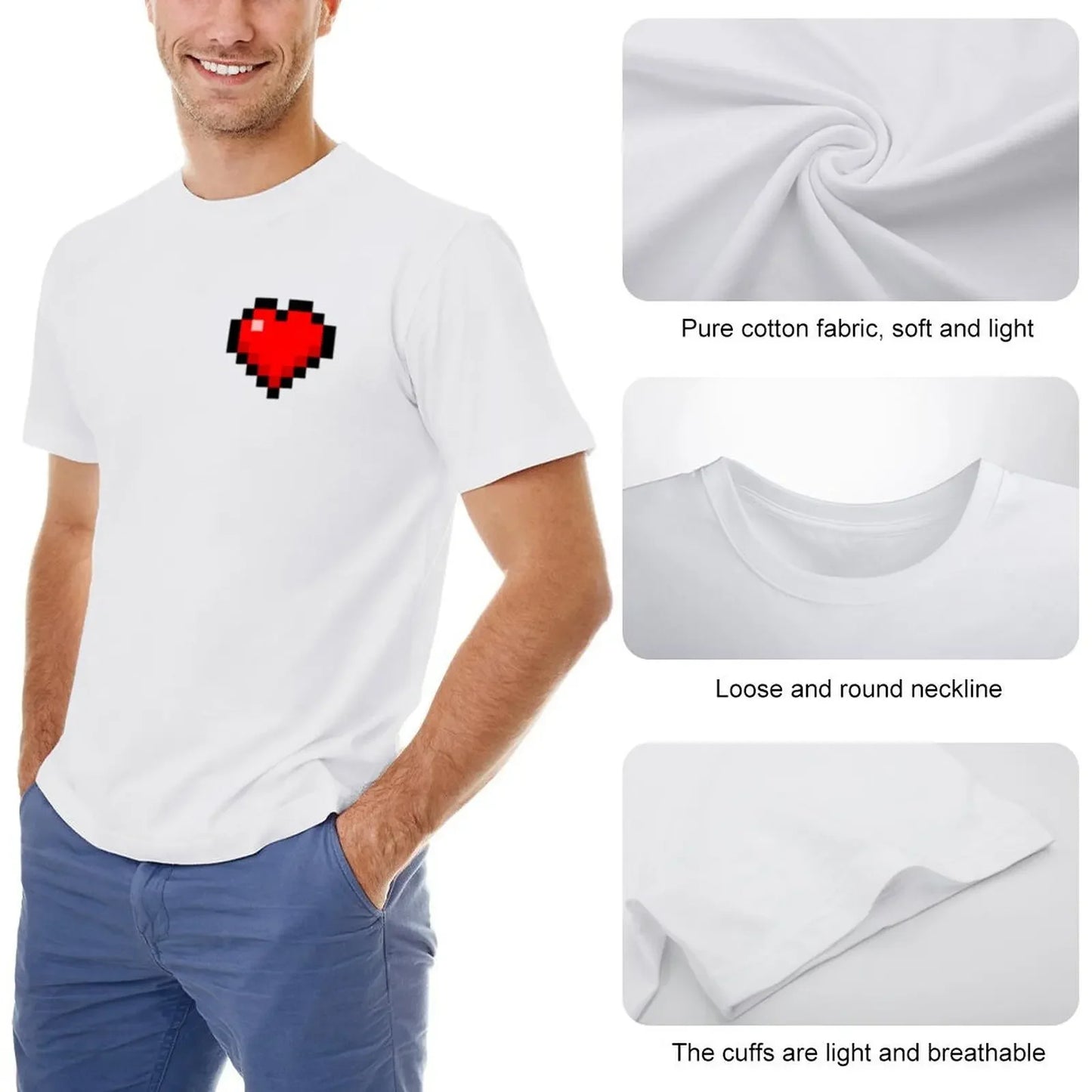 Heart T-Shirt - Minecraft