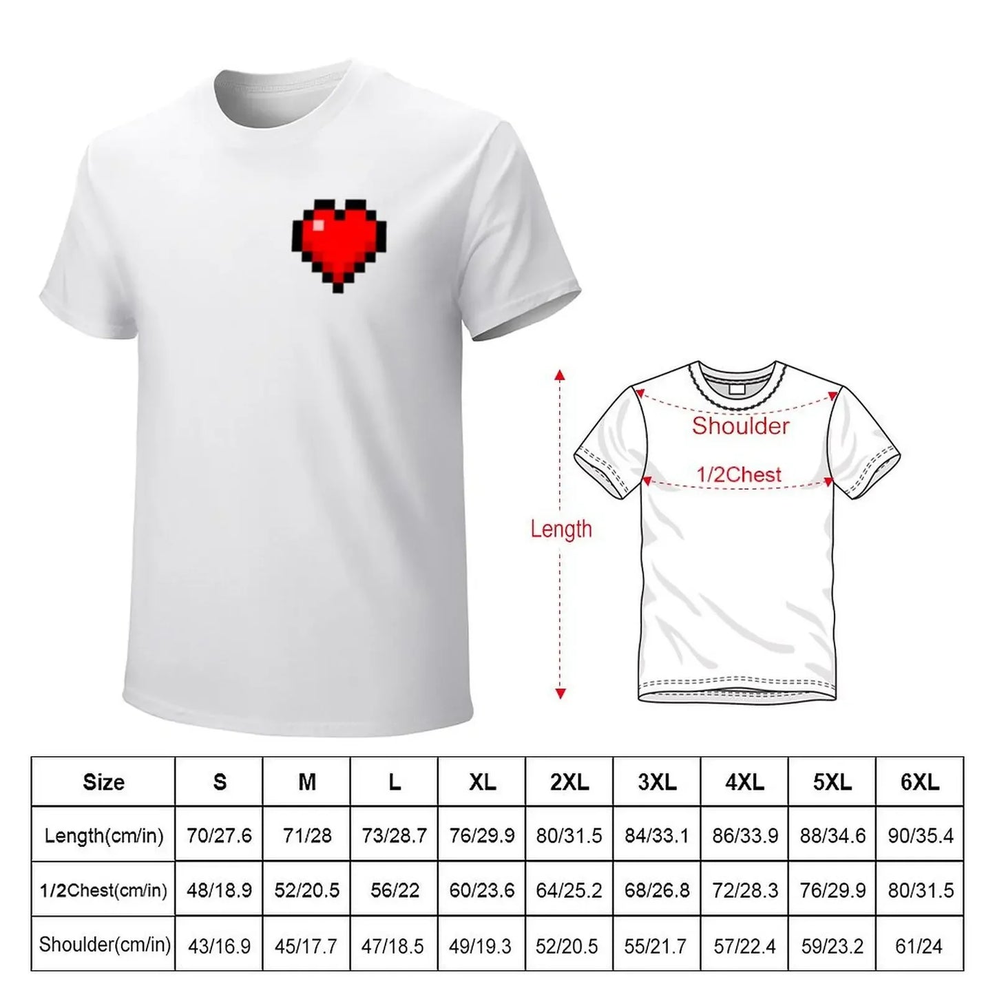 T-Shirt Cœur - Minecraft