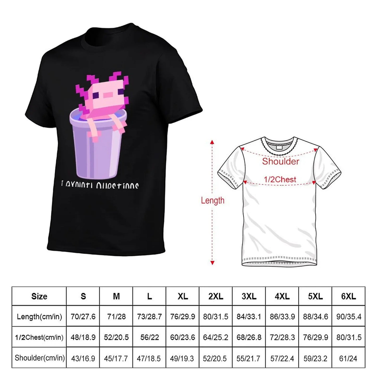 T-Shirt Axolotl - Minecraft