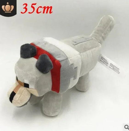 Peluches Minecraft en forme de loup de 35 cm, idéale pour les fans du jeu vidéo