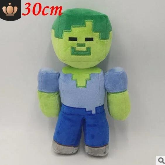 Peluche Minecraft de 30 cm représentant un personnage de jeu avec des détails colorés